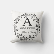 Personalized Family Name Throw Pillow