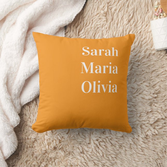 Personalized Family Name Throw Pillow Case, Custom (Blanket)