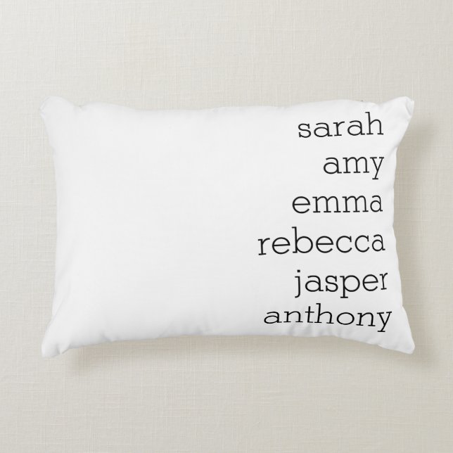 Personalized Family Name Throw Pillow , Customize  (Front)