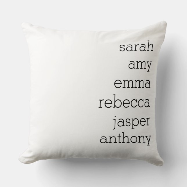 Personalized Family Name Throw Pillow , Customize  (Front)