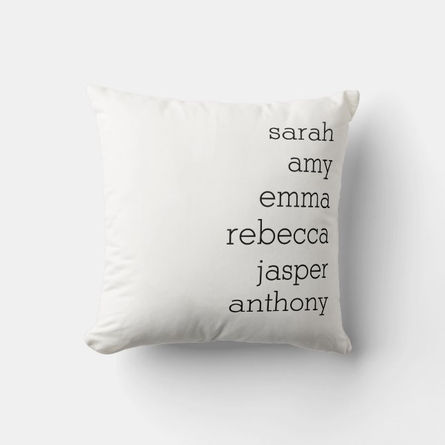 Personalized Family Name Throw Pillow , Customize  (Front)