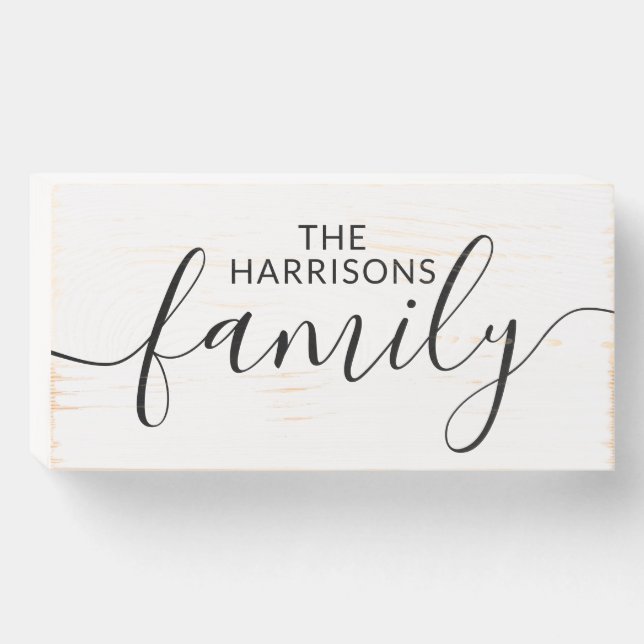 Personalized Family Name Wall Sign (Front Horizontal)