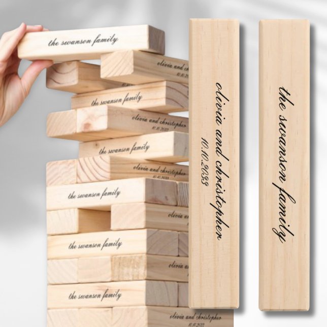 Personalized Family Name Wedding Lawn Game Jenga (Personalized Family Name Wedding Lawn Game Jenga
)