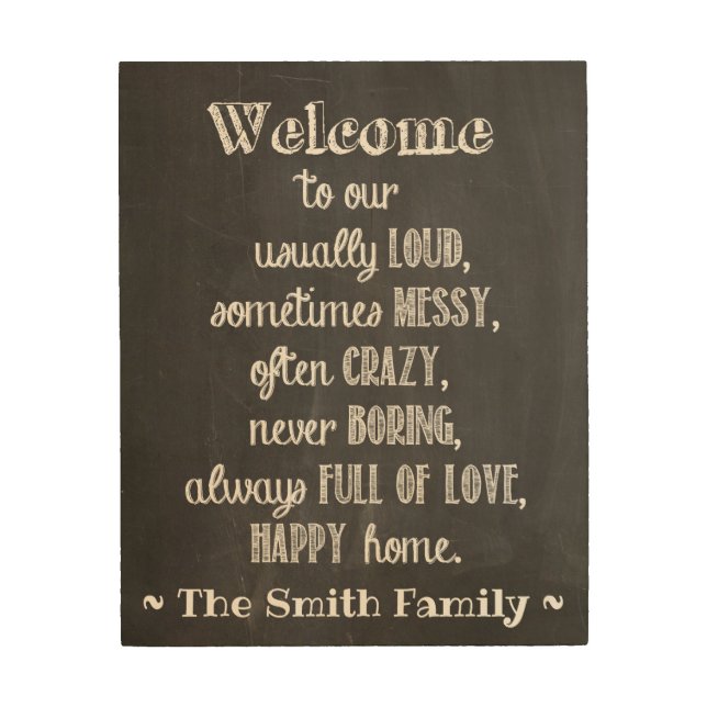 Personalized Family name Welcome Sign (Front)