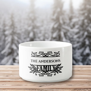 Personalized Family name  Wreath Bowl