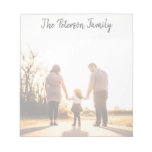 Personalized Family Notepad Full Photo Faded at Zazzle