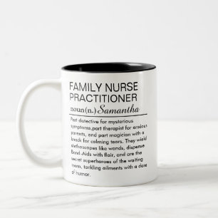 Personalized Family Nurse Practitioner Definition Two-Tone Coffee Mug