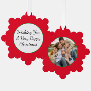 Personalized Family Paper Snowflake Ornament Card