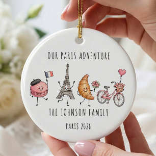 Personalized Family Paris Vacation Ornament