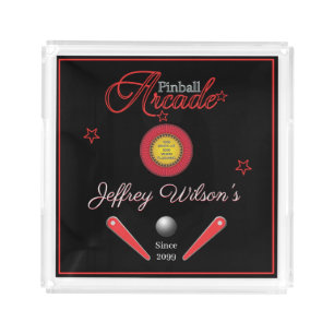 Personalized Family / Person Pinball Acrylic Tray