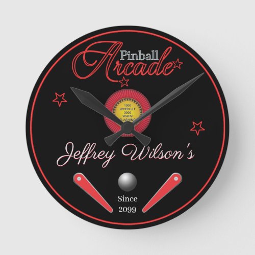 Personalized Family  Person Pinball Wall Clock