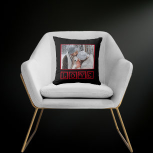 Personalized Family Pet Photo Template Throw Pillow