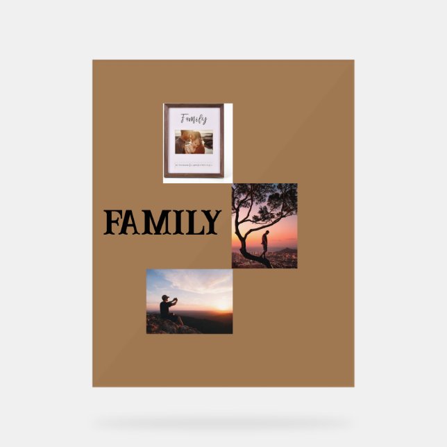 Personalized Family Photo Acrylic Sign (Front)