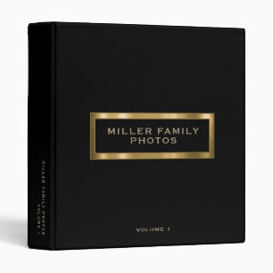 Personalized Family Photo Album Monogram Frame 3 Ring Binder