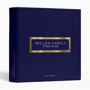 Personalized Family Photo Album Monogram Frame 3 Ring Binder