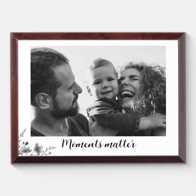 Personalized family photo and text | DP7  Award Plaque (Horizontal)