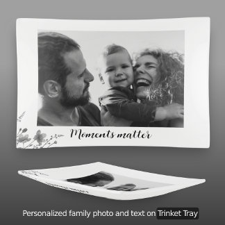 Personalized family photo and text | DP7 Trinket Tray