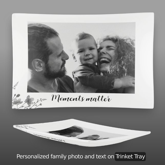 Personalized family photo and text | DP7  Trinket Tray (unique birthday gift, unique gift for husband, best gift for him, custom gift, personalized gift)