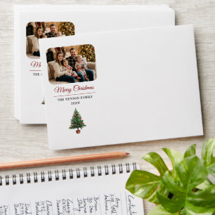 Personalized Family Photo Christmas Address Envelope