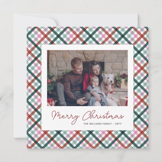 Personalized Family Photo Christmas Card (Front)