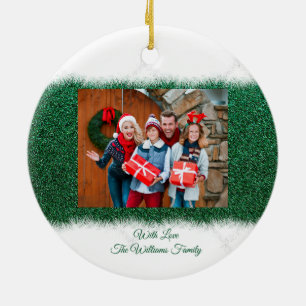 Personalized Family Photo- Christmas- Ceramic Ornament