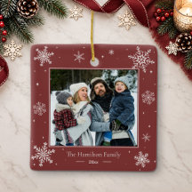 Personalized Family Photo Christmas Ornament
