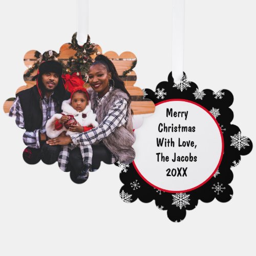 Personalized Family Photo Christmas Ornament Card