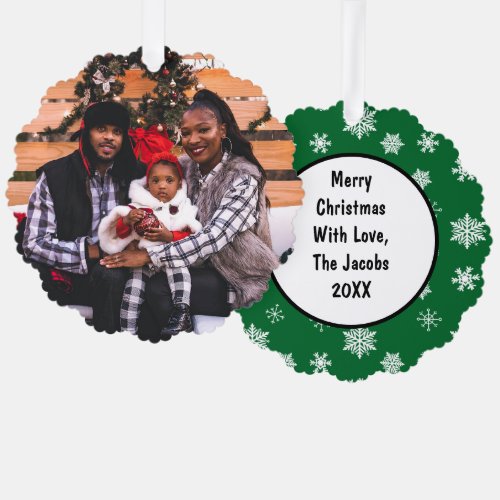 Personalized Family Photo Christmas Ornament Card