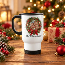 Personalized Family Photo Christmas Wreath