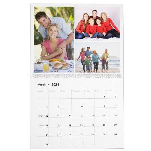 Personalized Family Photo Collage 2024 Calendar | Zazzle