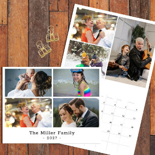 Personalized Family Photo Collage 2027 Calendar