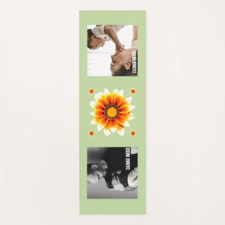 Personalized Family Photo Collage 70s Retro Floral Yoga Mat
