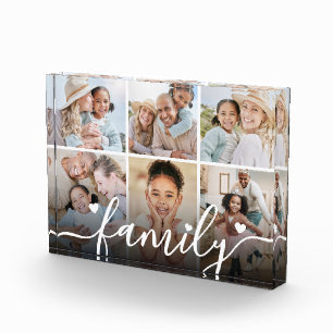 Personalized Family Photo Collage Acrylic Block