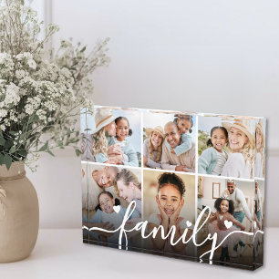 Personalized Family Photo Collage Acrylic Block