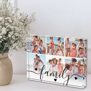 Personalized Family Photo Collage Acrylic Block
