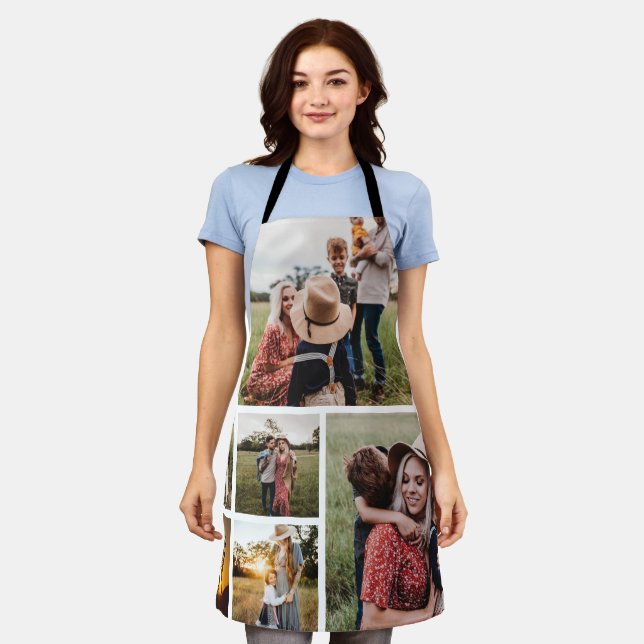 Personalized Family Photo Collage Apron (Worn)