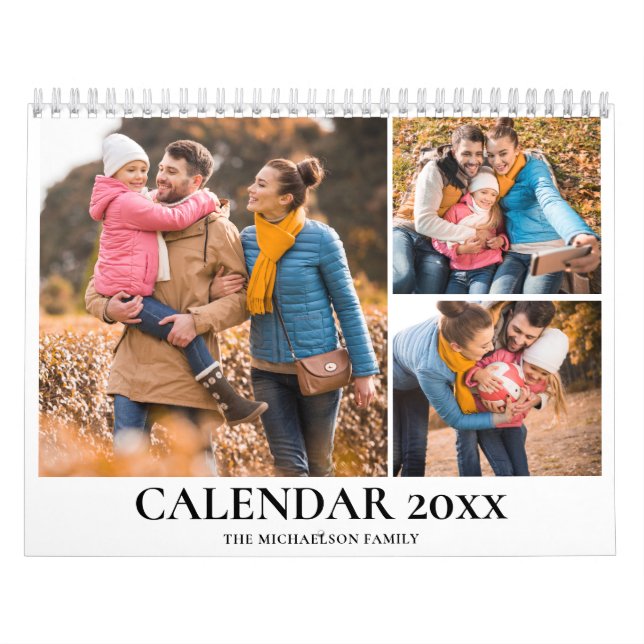 Personalized Family Photo Collage Calendar (Cover)