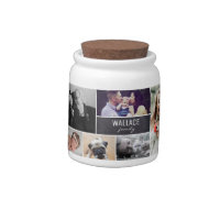 Personalized family photo collage chalkboard