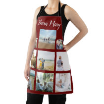 Personalized Family Photo Collage Christmas Apron Personalized Family Photo Collage Christmas Apron