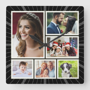 Personalized Family Photo Collage Clock