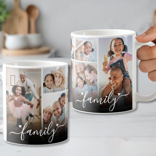 Personalized Family Photo Collage Coffee Mug (Personalized Family Photo Collage Coffee Mug)