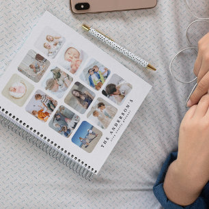 Personalized Family Photo Collage Custom Yearly Planner