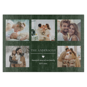 Personalized Family Photo Collage Cutting Board