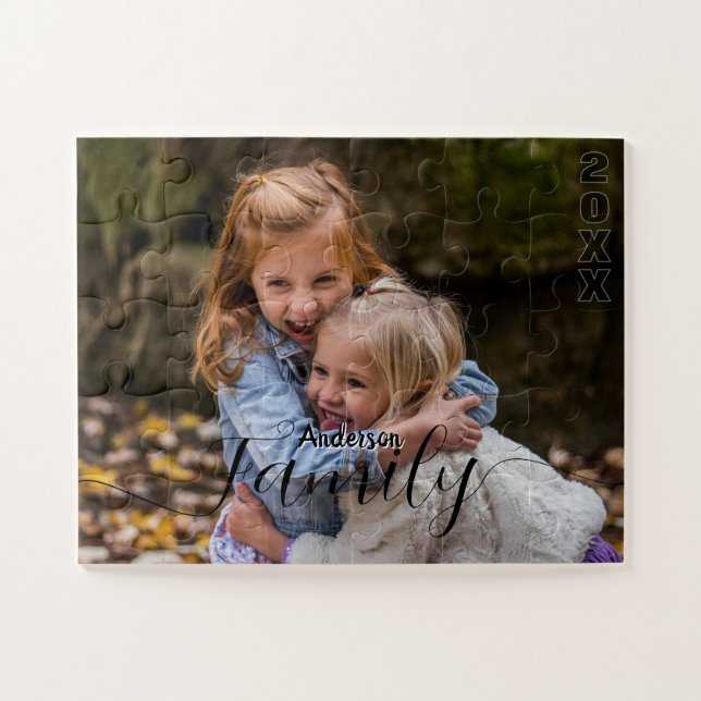 Personalized Family Photo Collage Jigsaw Puzzle (Horizontal)