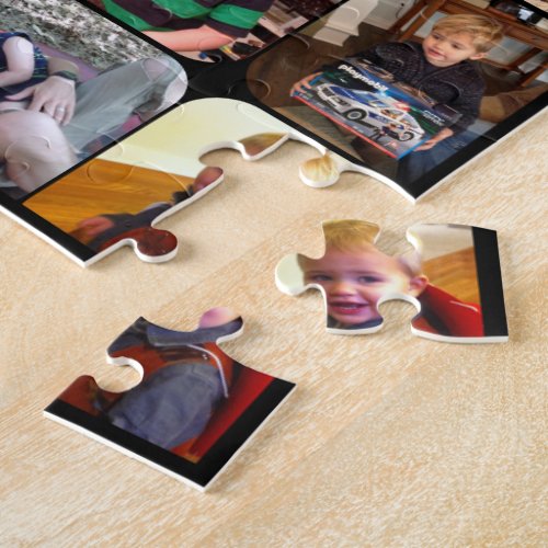 Personalized Family Photo Collage Jigsaw Puzzle