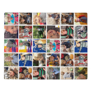 Personalized Family Photo Collage Jigsaw Puzzle