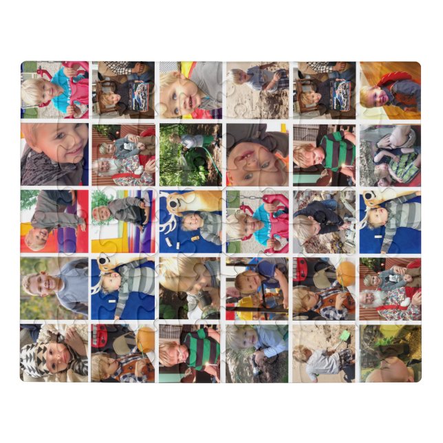 Personalized Family Photo Collage Jigsaw Puzzle (Puzzle Horizontal)