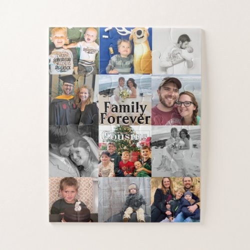 Personalized Family Photo Collage Jigsaw Puzzle