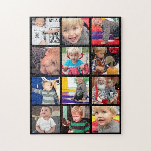 Personalized Family Photo Collage Jigsaw Puzzle