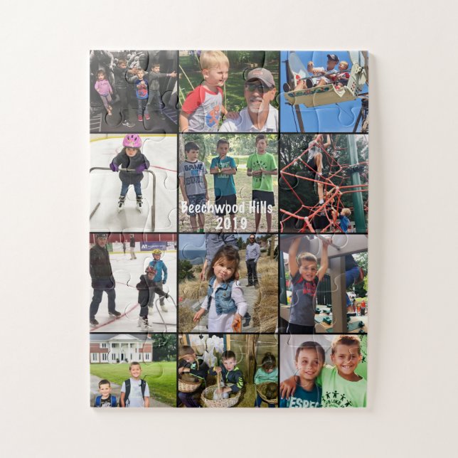 Personalized Family Photo Collage Jigsaw Puzzle (Vertical)
